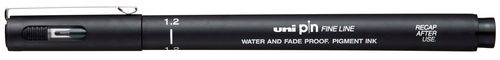 UNI-BALL Fineliner Pin 1.2mm PIN12-200(S) BLACK schwarz