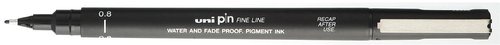 UNI-BALL Fineliner Pin 0,8mm PIN08200(S)B schwarz