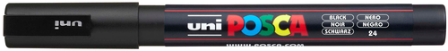UNI-BALL Posca Marker 0,9-1,3mm PC-3M BLACK schwarz, Rundspitze