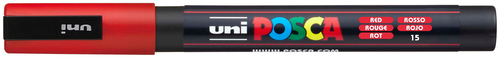 UNI-BALL Posca Marker 0,9-1,3mm PC-3M RED rot, Rundspitze