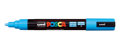 UNI-BALL Posca Marker 1,8-2,5mm PC-5M L.BLUE hellblau, Rundspitze