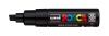 UNI-BALL Posca Marker 8mm PC-8K BLACK schwarz, Keilspitze