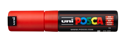 UNI-BALL Posca Marker 8mm PC-8K RED rot, Keilspitze