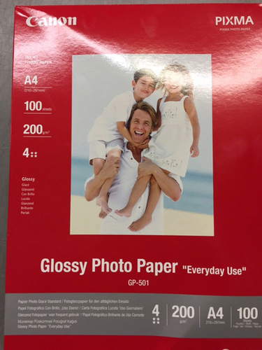 CANON Glossy Photo Paper 200g A4 GP501A4 InkJet, Everyday 100 Blatt