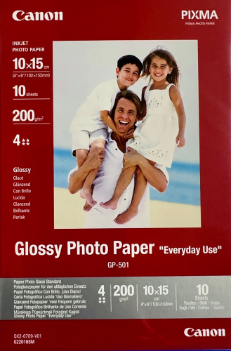 CANON Glossy Photo Paper 10x15cm GP5014x6 InkJet, Everyday 210g 10 Bl.