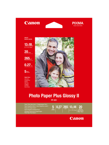 CANON Photo Paper Plus 265g 13x18cm PP2015x7 InkJet glossy II 20 Blatt