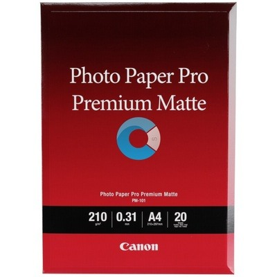 CANON Premium Matte Photo Paper A4 PM101A4 InkJet 210g 20 Blatt
