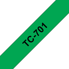PTOUCH Band, laminiert schwarz/grün TC-701 PT-3000 12 mm