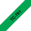 PTOUCH Band, laminiert schwarz/grün TC-701 PT-3000 12 mm