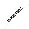 PTOUCH Band, nicht lam. schwarz/weiss M-K221SBZ zu PT-65/75/85/110 4m x 9 mm