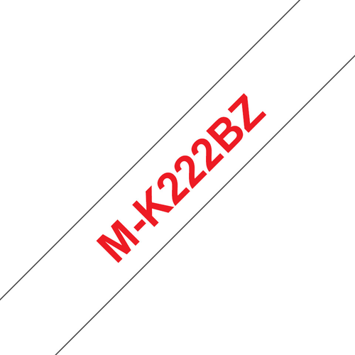 PTOUCH Band, nicht lam. rot/weiss M-K222BZ zu PT-65/75/85/110 8m x 9 mm