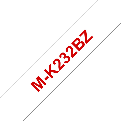 PTOUCH Band, nicht lam. rot/weiss M-K232BZ zu PT-65/75/85/110 8m x 12 mm