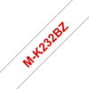 PTOUCH Band, nicht lam. rot/weiss M-K232BZ zu PT-65/75/85/110 8m x 12 mm