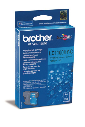 BROTHER Tintenpatrone HY cyan LC-1100HYC MFC-6490CW 750 Seiten