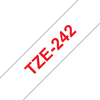 PTOUCH Band, laminiert rot/weiss TZe-242 PT-2450DX 18 mm