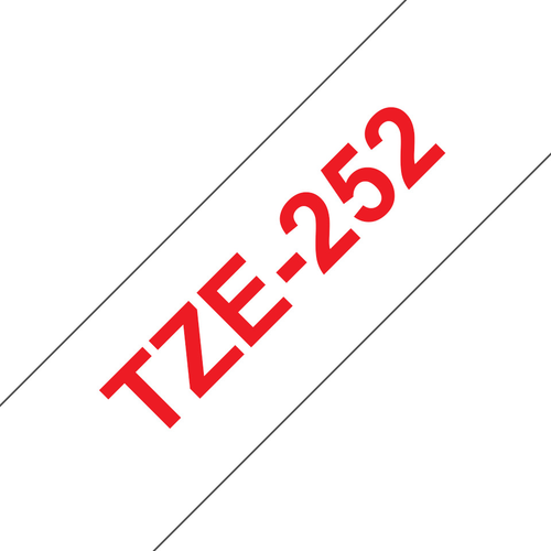 PTOUCH Band, laminiert rot/weiss TZe-252 PT-2450DX 24 mm