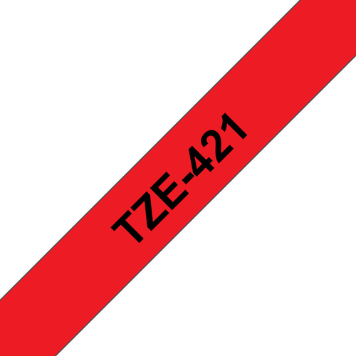 PTOUCH Band, laminiert schwarz/rot TZe-421 PT-1280VP 9 mm