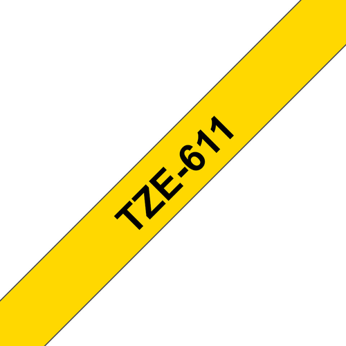 PTOUCH Band, laminiert schwarz/gelb TZe-611 PT-1280VP 6 mm