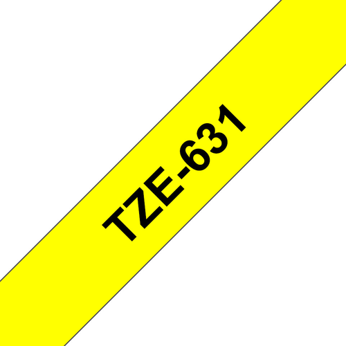 PTOUCH Band, laminiert schwarz/gelb TZe-631 PT-1280VP 12 mm
