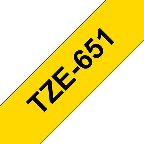 PTOUCH Band, laminiert schwarz/gelb TZe-651 PT-2450DX 24 mm