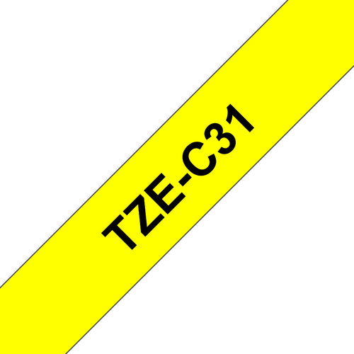 PTOUCH Band,lam.,fluor. schwarz/gelb TZe-C31 PT-300 12 mm