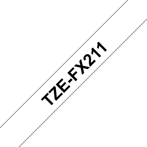 PTOUCH Flexitape lamin. schwarz/weiss TZe-FX211 zu PT-550 6 mm