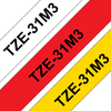 PTOUCH Bnder TZ-231/TZ-431/TZ-631 TZe-31M3 weiss/rot/gelb 12 mm