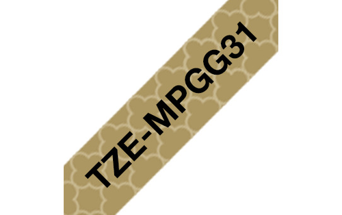 PTOUCH Band, laminiert schwarz/gold TZe-MPGG31 PT-DV600VP 12 mm