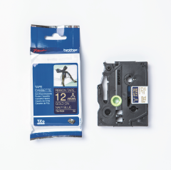 PTOUCH Band, laminiert gold/blau TZe-RN34 PT-DV600VP 12 mm