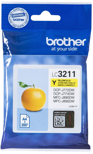 BROTHER Tintenpatrone yellow LC-3211Y DCP-J774DW 200 Seiten