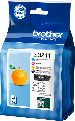 BROTHER Valuepack Tinte CMYBK LC-3211VAL DCP-J774DWW 200 Seiten