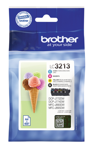 BROTHER Valuepack Tinte CMYBK LC-3213VAL DCP-J774DWW 400 Seiten