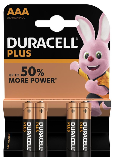 DURACELL Batterie Plus Power MN2400 AAA, LR03, 1.5V 4 Stck