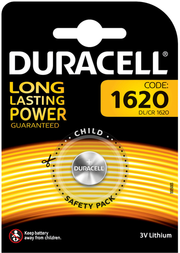 DURACELL Knopfbatterie Specialty CR1620 DL1620, 3V