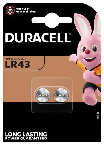 DURACELL Knopfbatterie Specialty LR43 LR43, 1.5V 2 Stck