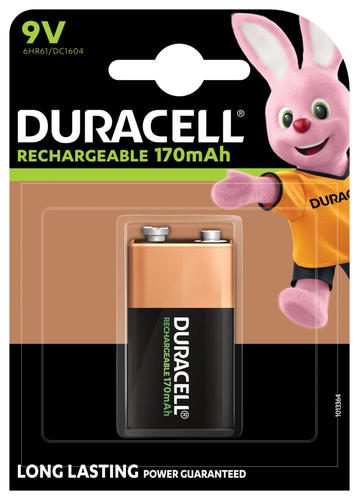 DURACELL Recharge Ultra PreCharged 9V/6HR61 6HR61/DC1604, 170mAh 1 Stck