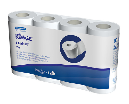 KLEENEX Toilettenpapier weiss 18442 350 Blatt, 2-lagig 8 Stck
