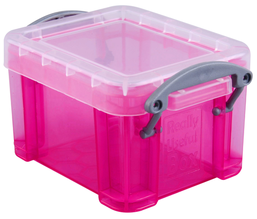 REALLY USEFUL BOX Kunststoffbox 0,14lt 68501218 transparent pink
