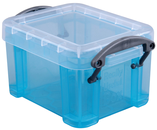 REALLY USEFUL BOX Kunststoffbox 0,14lt 68501217 transparent blau