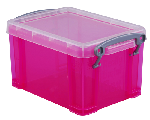 REALLY USEFUL BOX Kunststoffbox 1,6lt 68507218 transparent pink