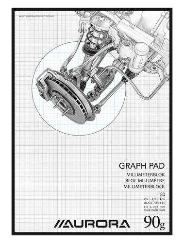 AURORA Millimeterpapier A4 MID51 90g weiss 50 Blatt