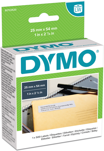 DYMO Rcksendeadressetiketten S0722520 permanent 54x25mm