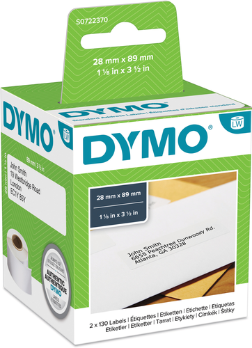 DYMO Adress-Etiketten S0722370 perm.89x28mm 260 Stck