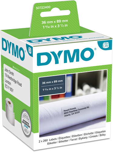 DYMO Adress-Etiketten S0722400 permanent 89x36mm