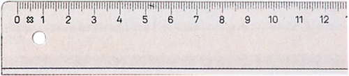 LINEX Schullineal transparent 30cm 1030M mit Tuschkante und Facette
