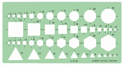 LINEX Kombinationsschablone 588500L geometrische Grundfiguren