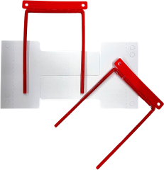 D-CLIP Bündelungsbügel mit Etikette 393124 rot,...