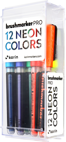 KARIN Brush Marker PRO 27C12 Neon colours 12 Stck