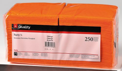 QUALITY Servietten Party 24x24cm 992150 orange 250...