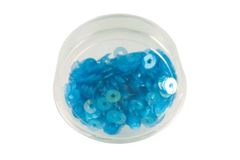 Lochplättchen rund blau pearl